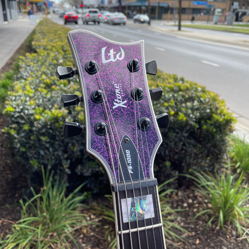 ESP LTD Deluxe Series PS-1000 Xtone w/Seymour Duncan Phat Cat P90s - Purple Sparkle - Used
