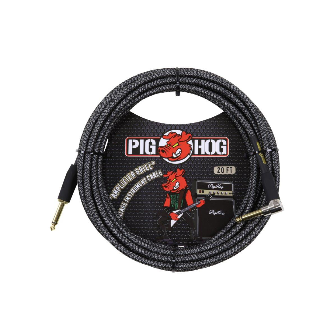 Pig Hog 20ft RA Woven Instrument Cable - Amp Grill