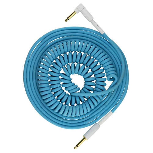 Pig Hog 30ft "Half Coil" Instrument Coil Cable - Daphne Blue