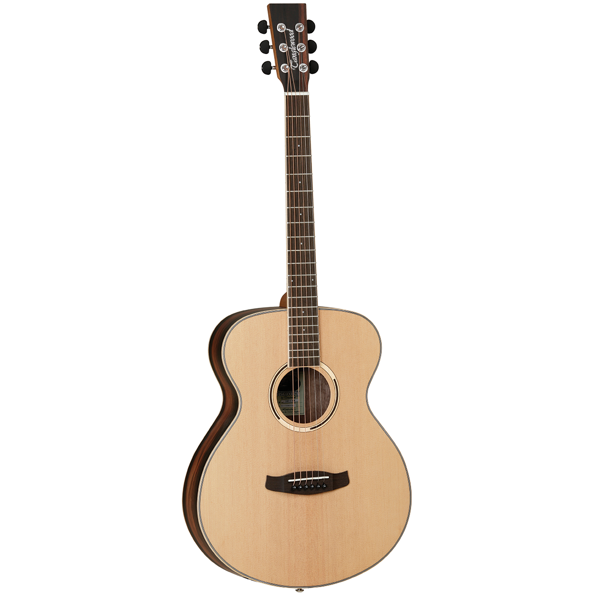 Tanglewood Discovery Exotic Folk Steel String Acoustic - Ebony - TDBTFEB