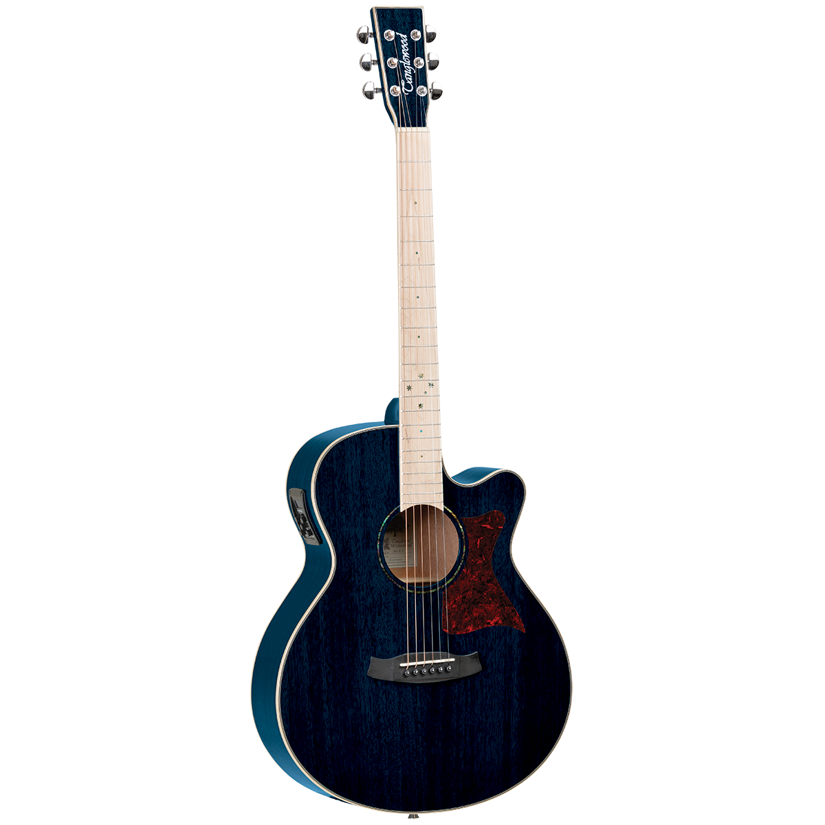 Tanglewood Winterleaf Blonde Super Folk Cutaway Electric Acoustic Steel String Guitar - Bondi Blue - TW4BLA2