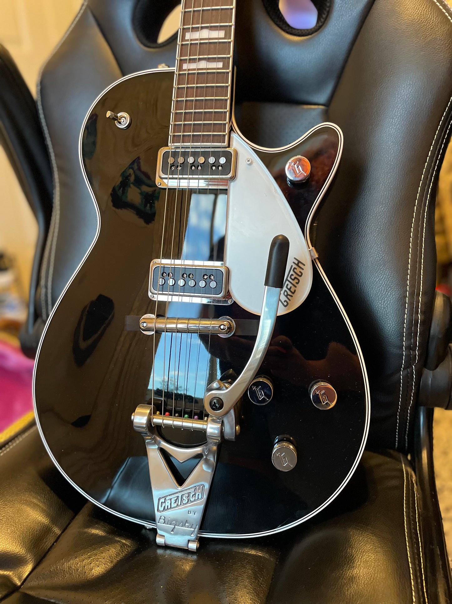Gretsch G6128T-GH George Harrison Signature Duo Jet™ with Bigsby®, Rosewood Fingerboard, Black - Used