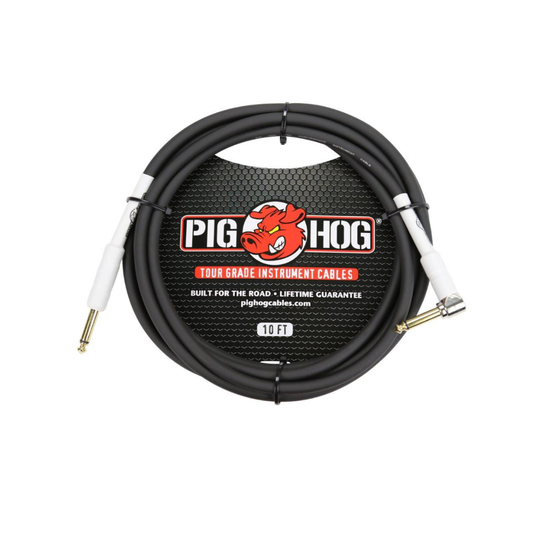 Pig Hog 10ft Right Angle Instrument Cable
