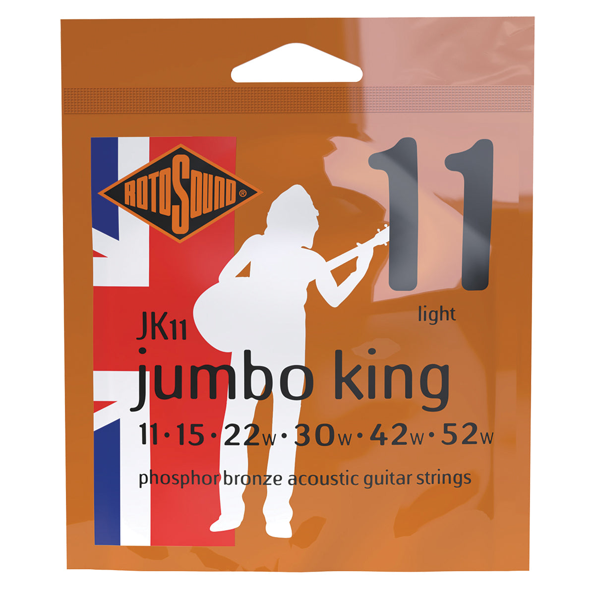 Rotosound JK11 Jumbo King Phosphor Bronze Acoustic Guitar String Set 11 - 52