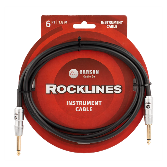 Carson Rocklines 6ft Instrument Cable - Straight to Straight