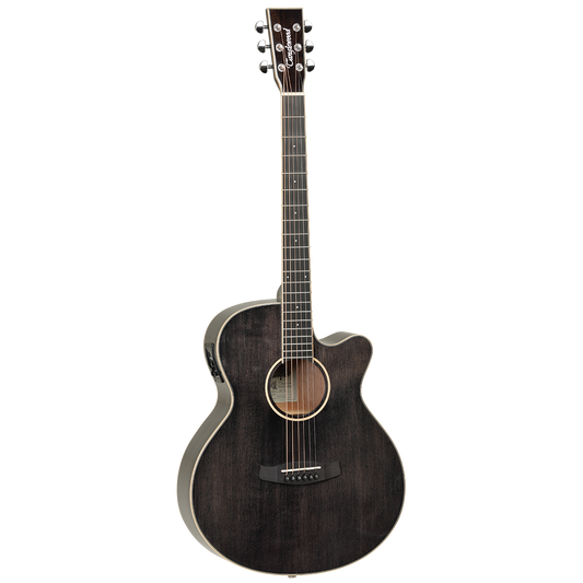 Tanglewood Winterleaf Super Folk Cutaway Electric Acoustic Steel String Guitar - Black Shadow - TW4BS