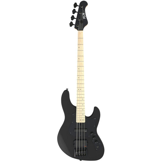 FGN Guitars Japan J-Standard Dark Evolution Mighty Jazz Bass - Open Pore Black