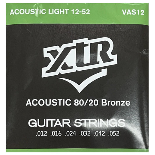 XTR VAS12 80/20 Bronze Acoustic Guitar String Set Light 12-52
